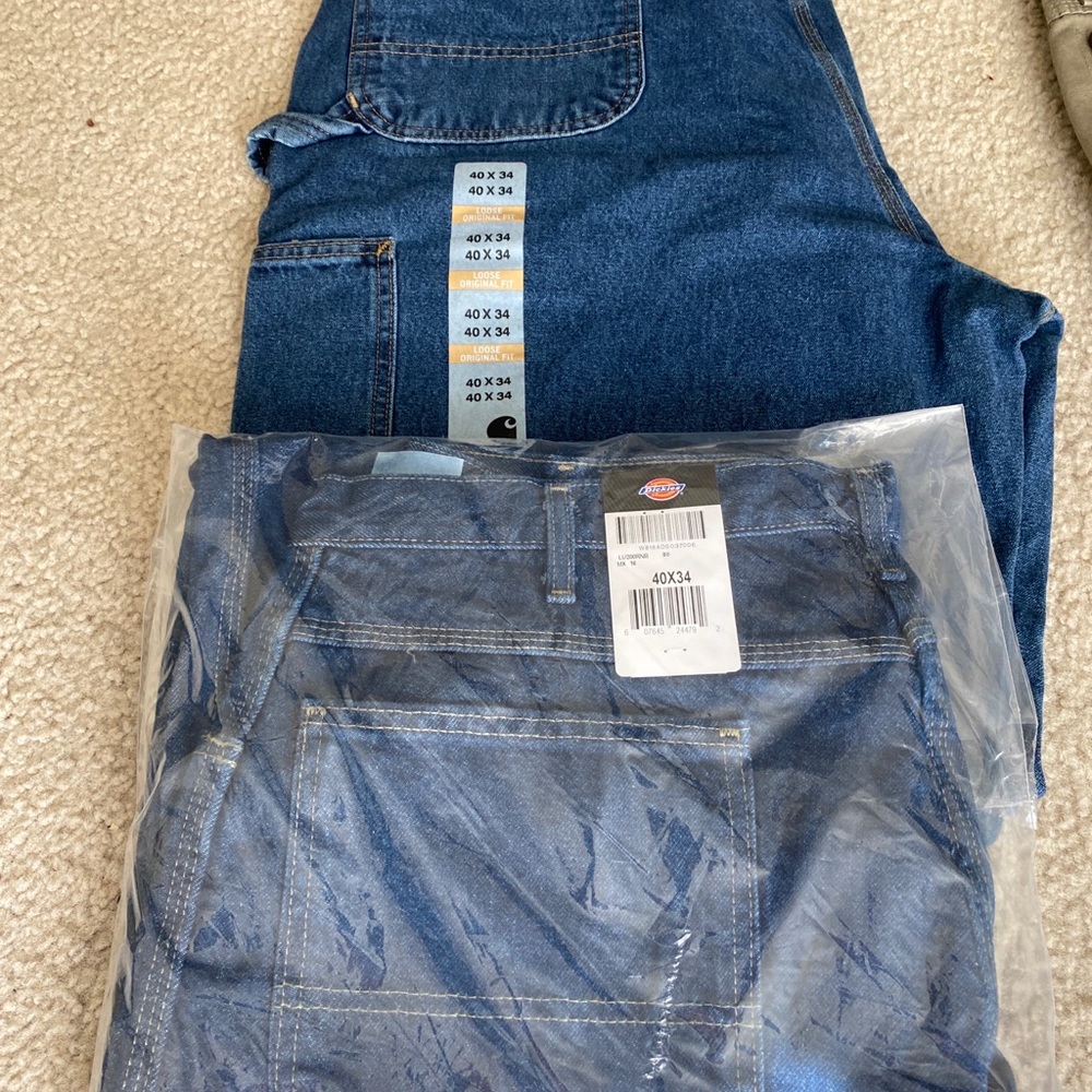 Mens Dickies and Carhartt work pants. 40x34. New with tags. Wrangler and Dickies - Picture 3 of 3